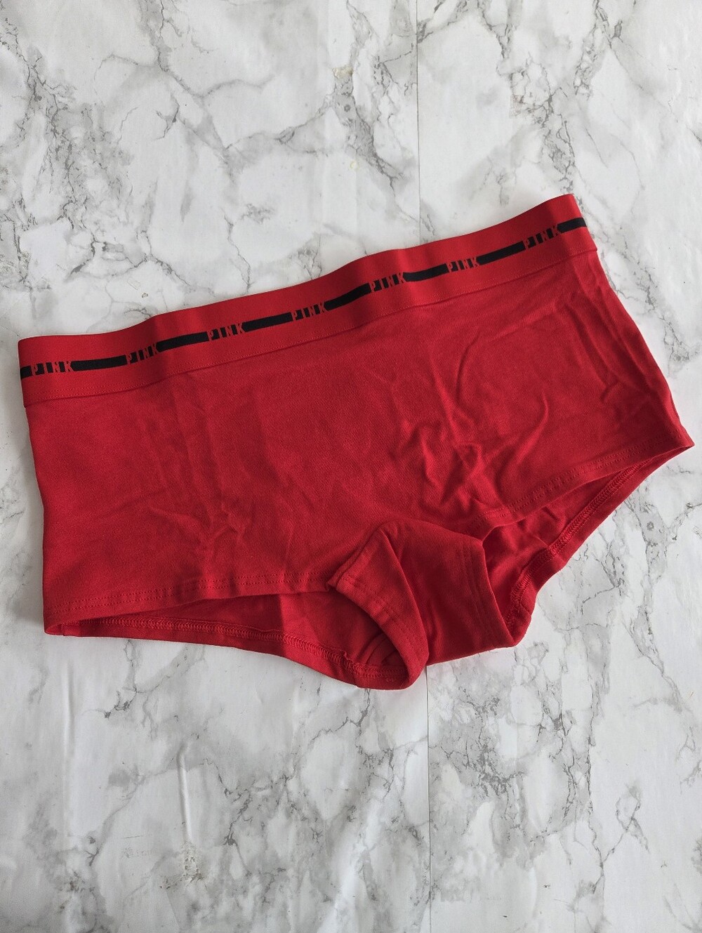 Victoria's Secret PINK Logo Cotton Boyshort Panties L NWT